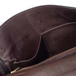 Hermes Chocolat Taurillon Clemence Leather Gold Hardware Kelly Retourne 32 Bag