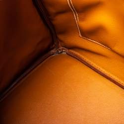 Hermes Gold Courchevel Leather Gold Hardware Birkin 35 Bag