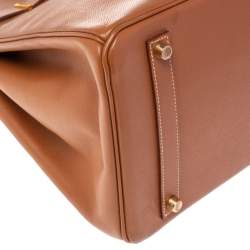 Hermes Gold Courchevel Leather Gold Hardware Birkin 35 Bag