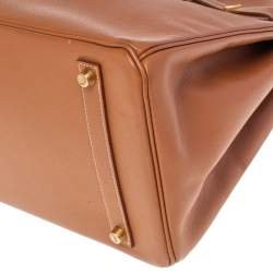 Hermes Gold Courchevel Leather Gold Hardware Birkin 35 Bag