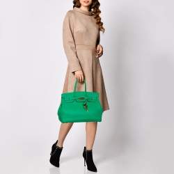 Hermes Bambou Taurillon Clemence Leather Gold Hardware Birkin 35 Bag