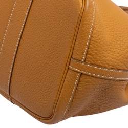 Pre Owned Hermes Natural Fjord Leather Garden Party 36 Bag