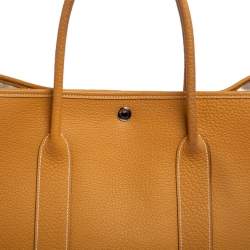 Pre Owned Hermes Natural Fjord Leather Garden Party 36 Bag