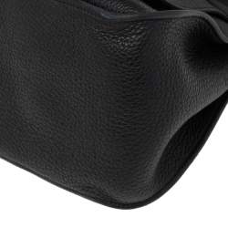 Hermès Noir Taurillon Clemence Leather Palladium Plated Jypsiere 34 Bag