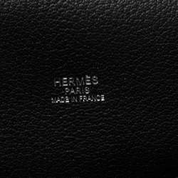 Pre Owned Hermès Noir Taurillon Clemence Leather Palladium Plated Jypsiere 34 Bag