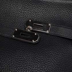 Pre Owned Hermès Noir Taurillon Clemence Leather Palladium Plated Jypsiere 34 Bag