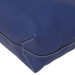 Pre Owned Hermes Bleu Electrique/Graphite Taurillon Clemence Double Sens 45 Bag