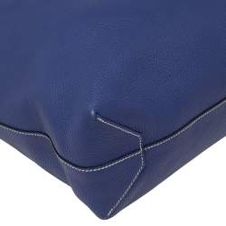 Pre Owned Hermes Bleu Electrique/Graphite Taurillon Clemence Double Sens 45 Bag