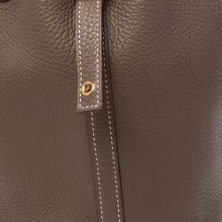 Pre Owned Hermes Etoupe Clemence Leather Picotin Lock 18 Bag
