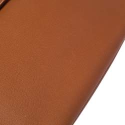 Pre Owned Hermes Gold Epsom Leather Palladium Plated Birkin 35 Bag