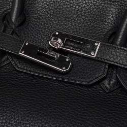 Hermes Noir Togo Leather Palladium Plated Birkin 35 Bag