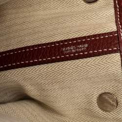 Pre Owned Hermes Rouge H Negonda Leather Garden Party 36 Bag