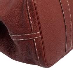 Pre Owned Hermes Rouge H Negonda Leather Garden Party 36 Bag