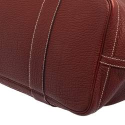 Pre Owned Hermes Rouge H Negonda Leather Garden Party 36 Bag
