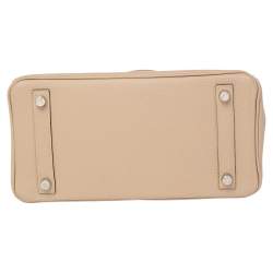 مملوكة مسبقًا حقيبة هيرمس بيركين إكسسوار بلاديوم جلد سويفت أخضر تفاحي 25