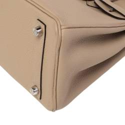 مملوكة مسبقًا حقيبة هيرمس بيركين إكسسوار بلاديوم جلد سويفت أخضر تفاحي 25