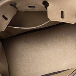 مملوكة مسبقًا حقيبة هيرمس بيركين إكسسوار بلاديوم جلد سويفت أخضر تفاحي 25