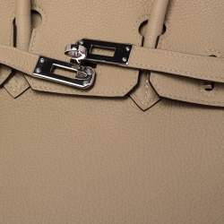 مملوكة مسبقًا حقيبة هيرمس بيركين إكسسوار بلاديوم جلد سويفت أخضر تفاحي 25