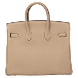 مملوكة مسبقًا حقيبة هيرمس بيركين إكسسوار بلاديوم جلد سويفت أخضر تفاحي 25