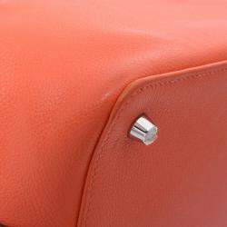 Hermes Orange Leather Toolbox 20 Bag 