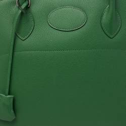 Pre Owned Hermes Vert Bengal Epsom Leather Bolide 31 Bag