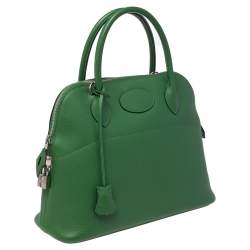 Pre Owned Hermes Vert Bengal Epsom Leather Bolide 31 Bag