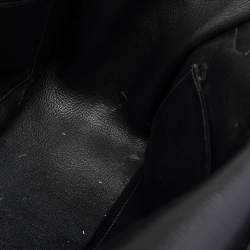 Pre Owned Hermes Black Taurillon Clemence Leather Palladium Plated Jypsiere 34 Bag