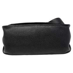 Pre Owned Hermes Black Taurillon Clemence Leather Palladium Plated Jypsiere 34 Bag