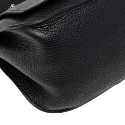 Pre Owned Hermes Black Taurillon Clemence Leather Palladium Plated Jypsiere 34 Bag