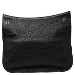 Pre Owned Hermes Black Taurillon Clemence Leather Palladium Plated Jypsiere 34 Bag