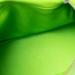 Pre Owned Hermes Apple Green Swift Leather Palladium Plated Lindy 30 Bag
