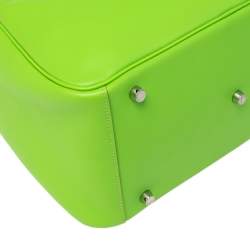 Pre Owned Hermes Apple Green Swift Leather Palladium Plated Lindy 30 Bag