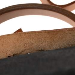 Pre Owned Hermes Noir/Natural Canvas and Leather Herbag PM Bag