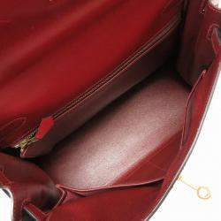 Hermes Red Calf Leather Gold Hardware Kelly 32 Bag