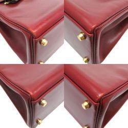Hermes Red Calf Leather Gold Hardware Kelly 32 Bag