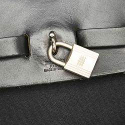 Hermes Black Canvas Fabric Herbag PM Backpack