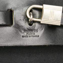 Hermes Black Canvas Fabric Herbag PM Backpack