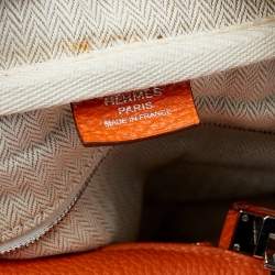 Pre Owned Hermes Apricot Togo Leather Victoria II Fourre Tout 35 Bag