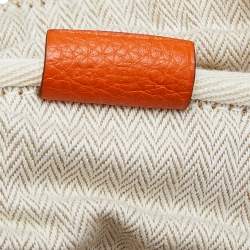 Pre Owned Hermes Apricot Togo Leather Victoria II Fourre Tout 35 Bag