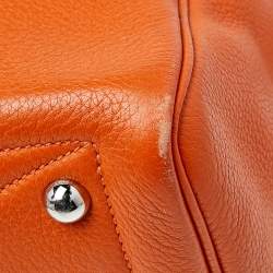 Pre Owned Hermes Apricot Togo Leather Victoria II Fourre Tout 35 Bag