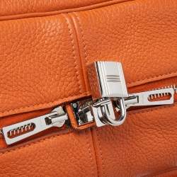 Pre Owned Hermes Apricot Togo Leather Victoria II Fourre Tout 35 Bag