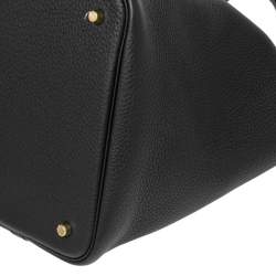 Pre Owned Hermes Black Taurillon Clemence Leather Picotin Lock 22 Bag