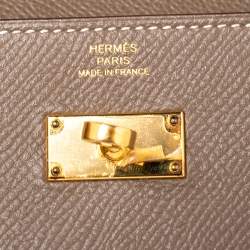 Hermes Etoupe Epsom Leather Classic Kelly Wallet