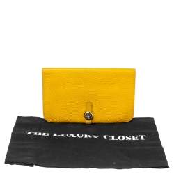 Pre Owned Hermes Soleil Togo Leather Dogon Duo Wallet