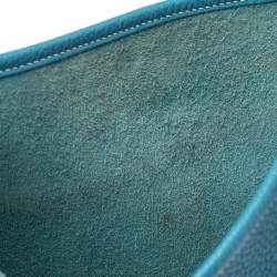 Pre Owned Hermes Bleu Lagon Togo Leather Evelyne III PM Bag