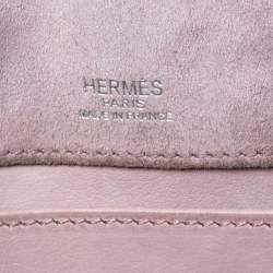 Hermes Glycine Veau Doblis Palladium Finish Kelly Longue Clutch 34