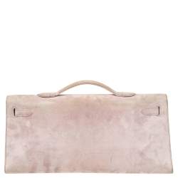 Hermes Glycine Veau Doblis Palladium Finish Kelly Longue Clutch 34