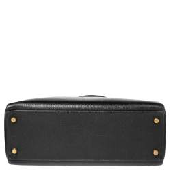 Pre Owned Hermes Black Ardenes Leather Gold Plated Kelly Retourne 32 Bag