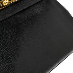 Pre Owned Hermes Black Ardenes Leather Gold Plated Kelly Retourne 32 Bag