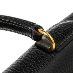 Pre Owned Hermes Black Ardenes Leather Gold Plated Kelly Retourne 32 Bag